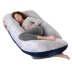 HychYAYA 60-inch full-body pregnancy pillow supports head, back, hips, and legs for better rest.