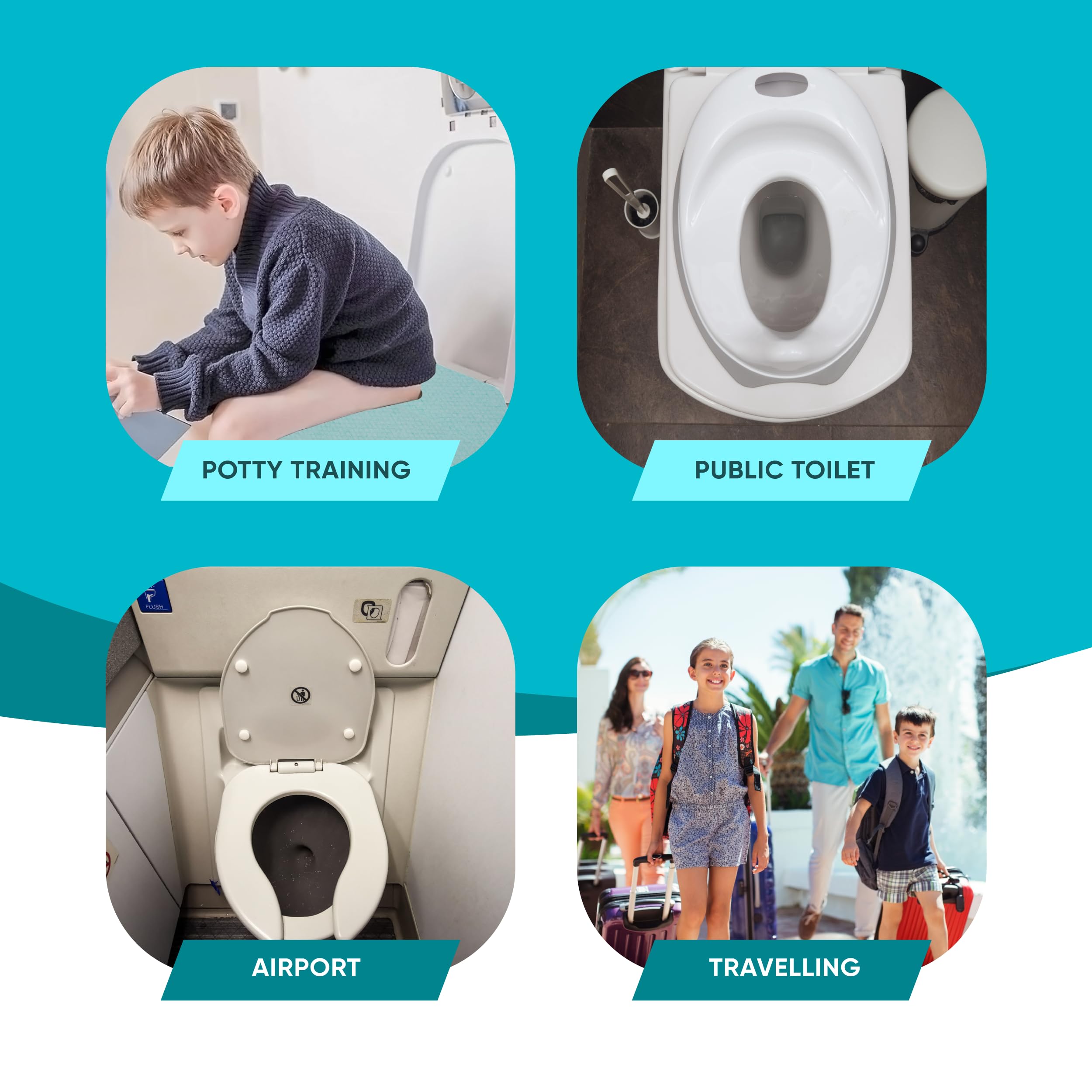 Hygeline potty-training friendly covers for easier public restroom transitions