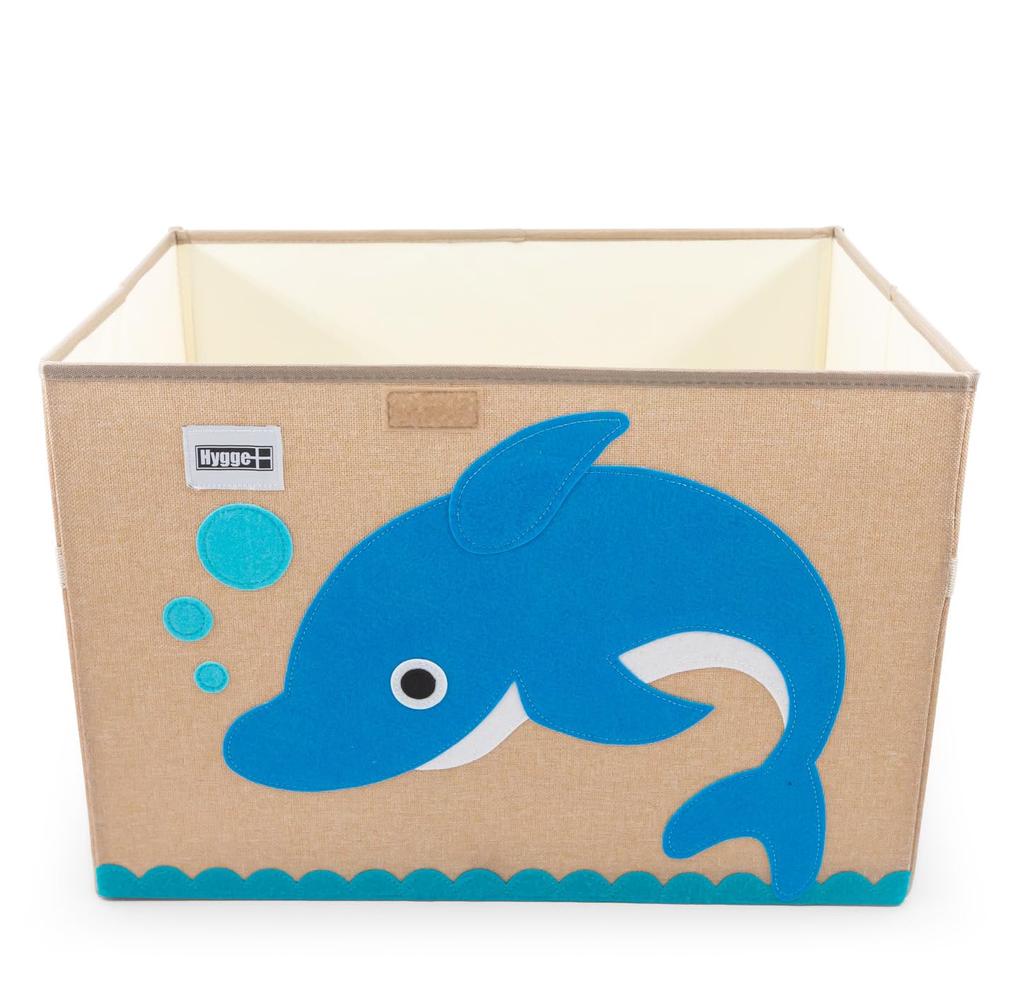 Hygge Plus bin with lid closeup highlighting soft, sturdy material.