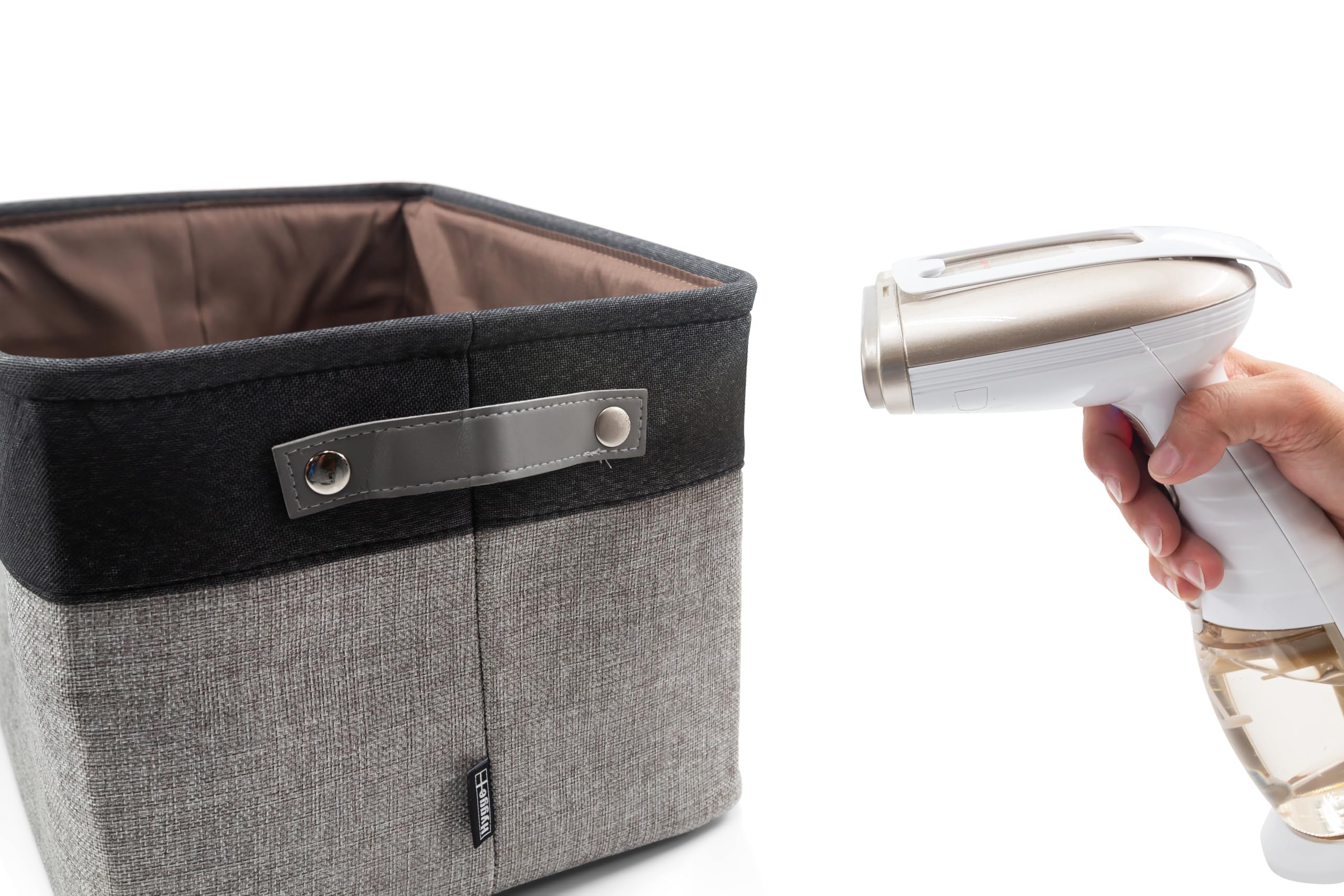 Hygge Plus bin placed in closet for linen and clothing organization.