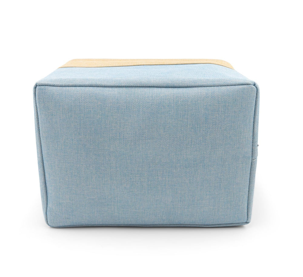 Hygge Plus linen storage bin fabric texture close-up emphasizes durable weave.