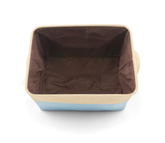 Hygge Plus linen storage bin front view demonstrates generous capacity for blankets or toys.