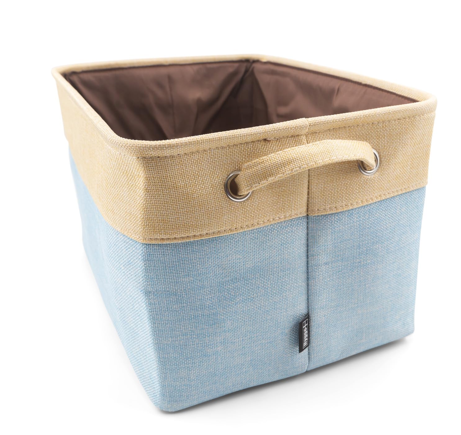 Hygge Plus storage bin interior view highlights roomy space for books or baby items.