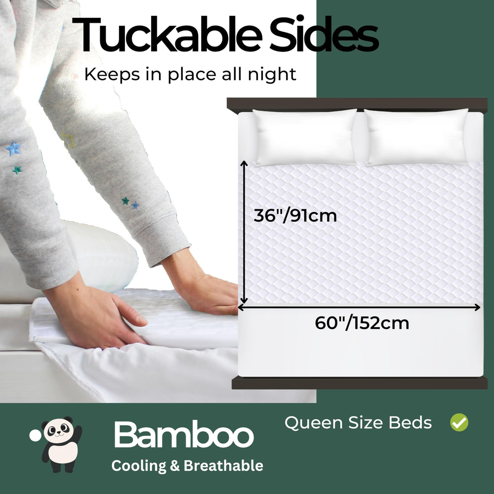 Hygge Sheets bed pad with tucks stays securely in place overnight