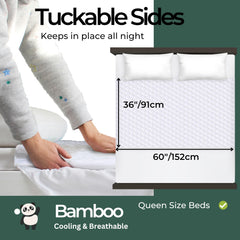 Hygge Sheets bed pad with tucks stays securely in place overnight