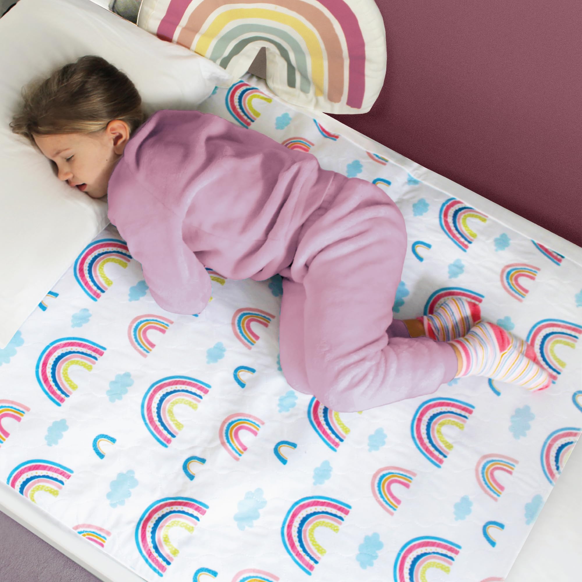 Hygge Sheets Potty Pad waterproof top layer keeps twin bed dry overnight