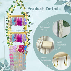 HY.MIS headband organizer shows two rows of hooks for tidy storage