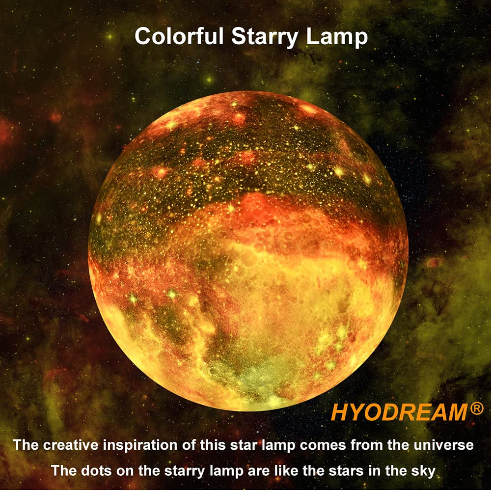 HYODREAM Moon Lamp touch-control panel enables easy color cycling and brightness adjustments