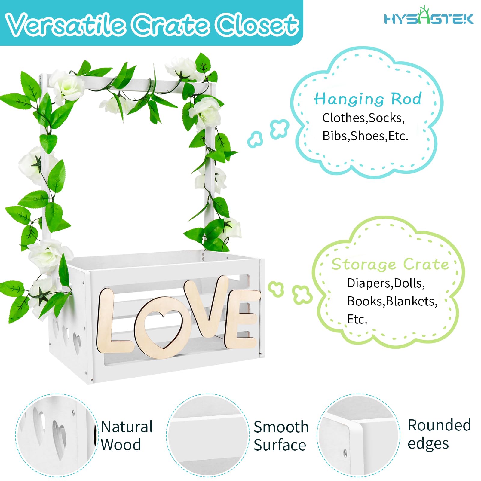 Hysagtek shower gift basket with wreath accent ready for gifting.