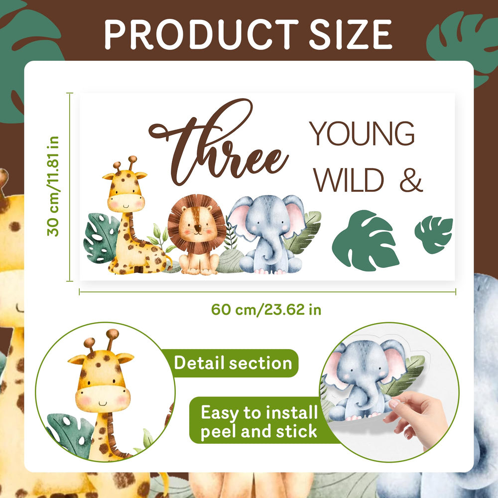 hzbcxs wild theme party decor enhances backdrop for birthday celebrations