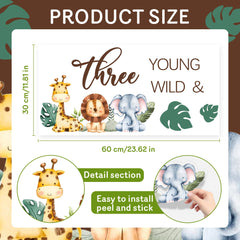 hzbcxs wild theme party decor enhances backdrop for birthday celebrations