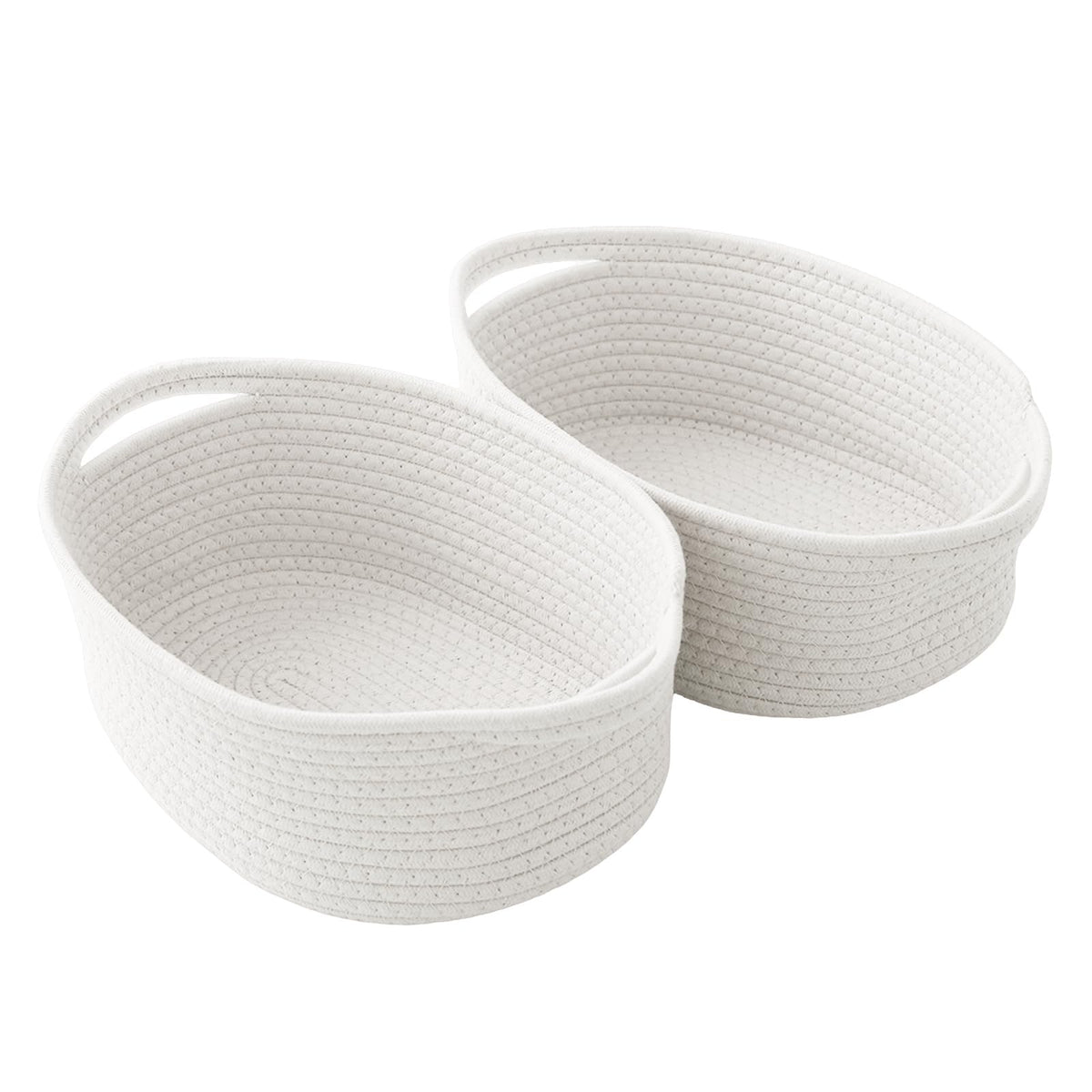 HZFTJOY 2-pack gift basket white, ideal for elegant gifting and home organization.