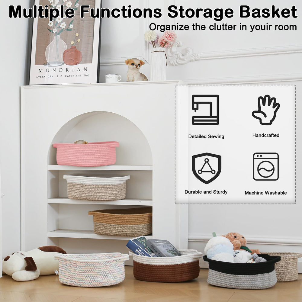 HZFTJOY basket dimensions 12x8x5 inches for planning storage.
