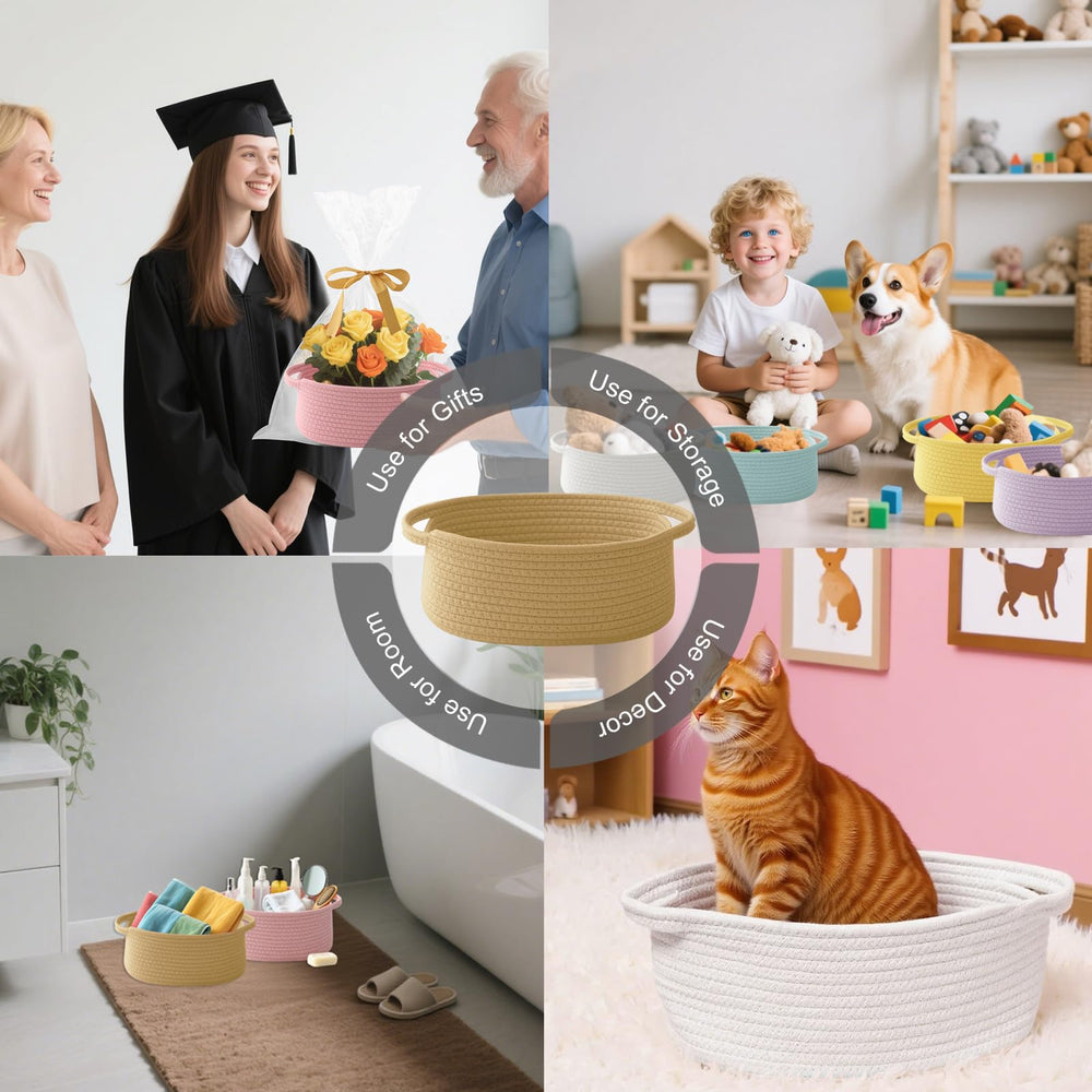 HZFTJOY basket holds towels and remotes, ideal bathroom and living space.