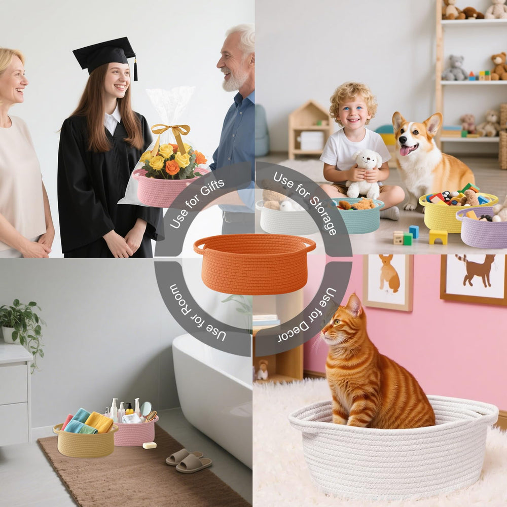 HZFTJOY bathroom storage basket keeps toiletries neatly on display