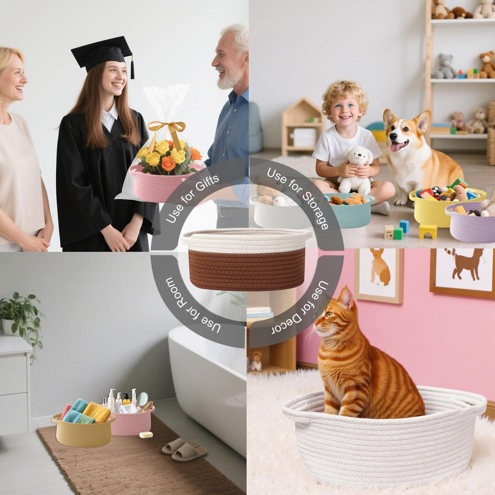 HZFTJOY basket adds texture and function to living spaces.