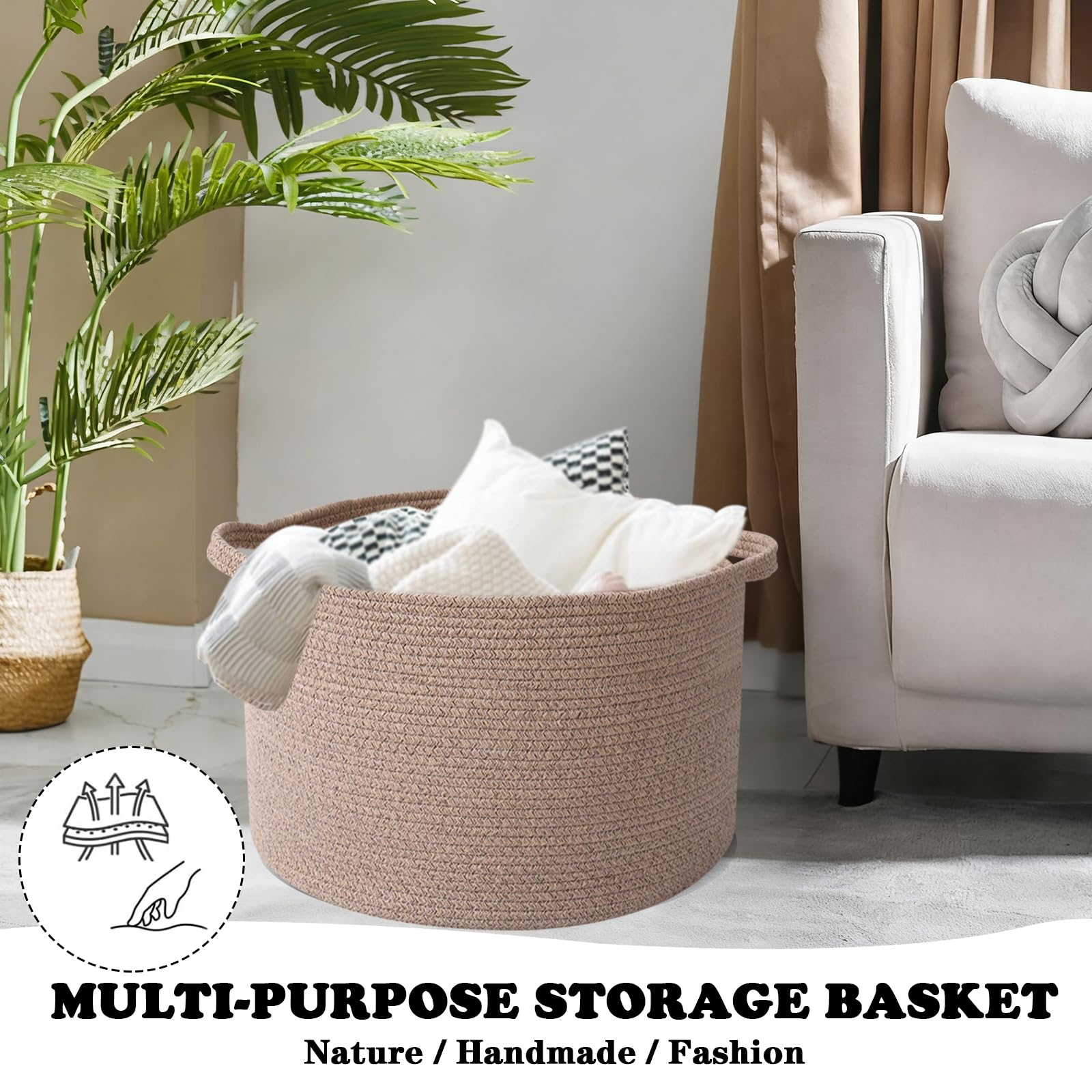 HZFTJOY collapsible basket folds flat for compact storage.