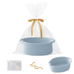 HZFTJOY gift basket blue compact storage for small gifts and tidy shelves.