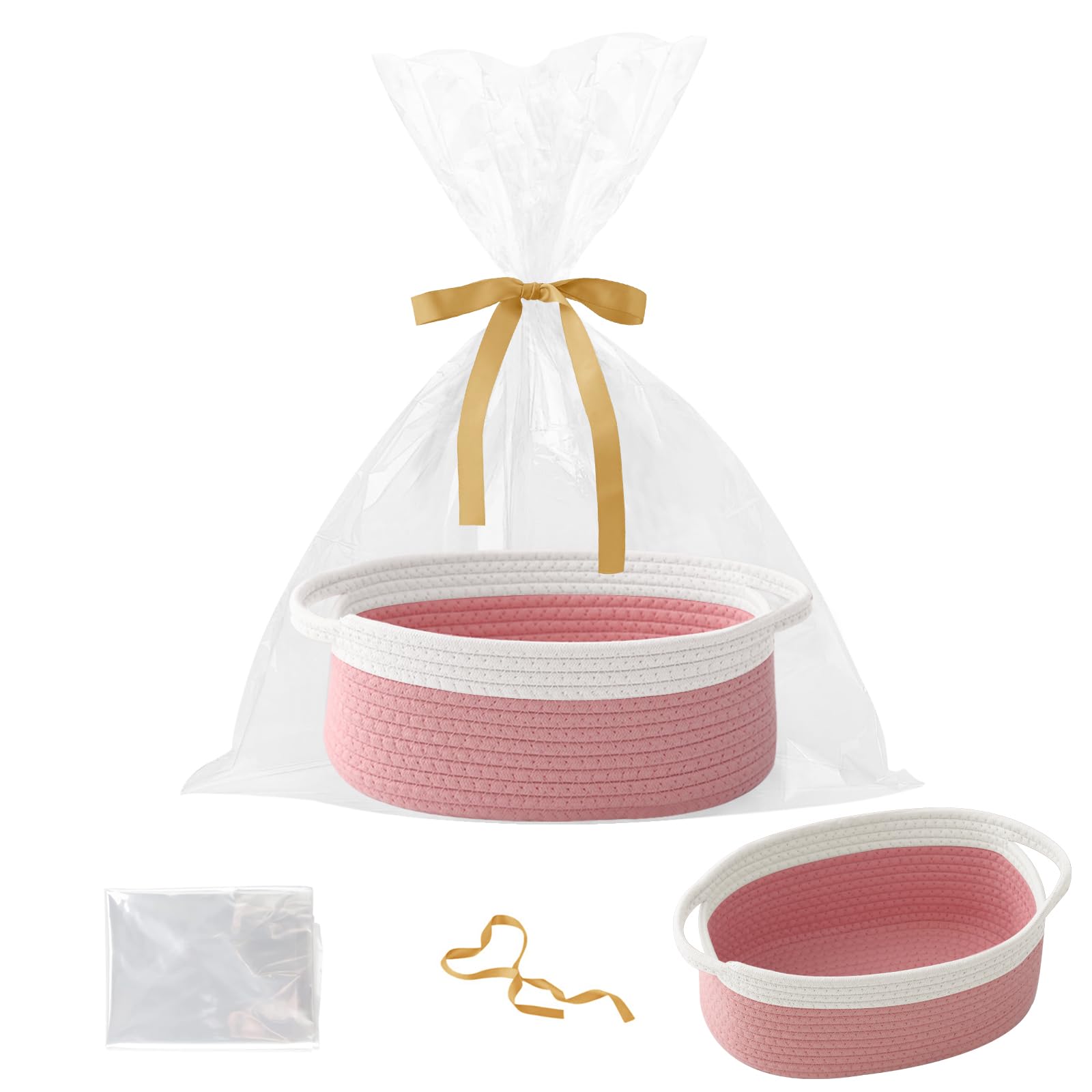 HZFTJOY gift basket with ribbon for elegant gifting and display