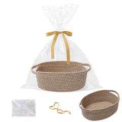 HZFTJOY gift basket with gift bag and ribbons for stylish gift presentation