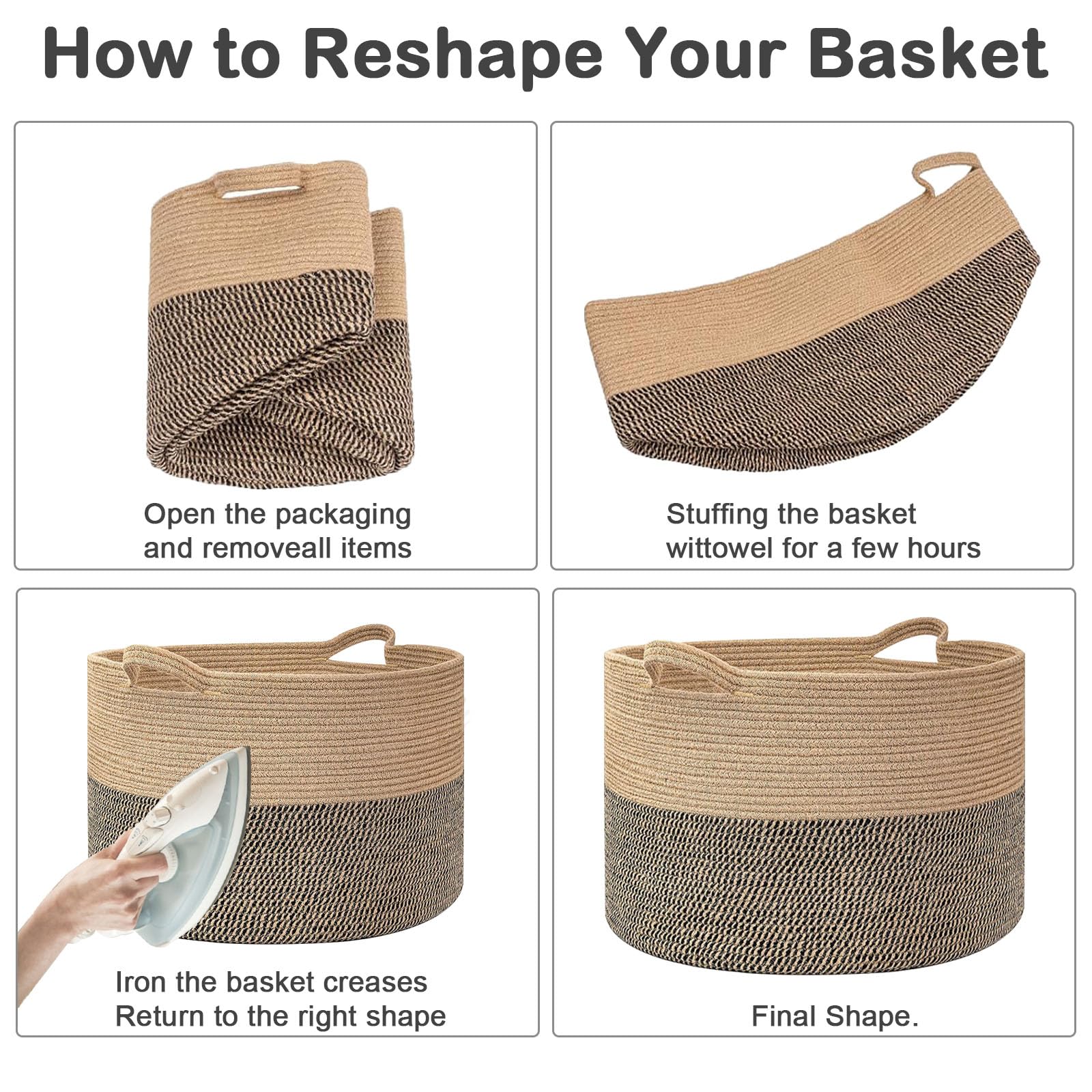 HZFTJOY gift-ready storage basket suits housewarmings and practical decor.