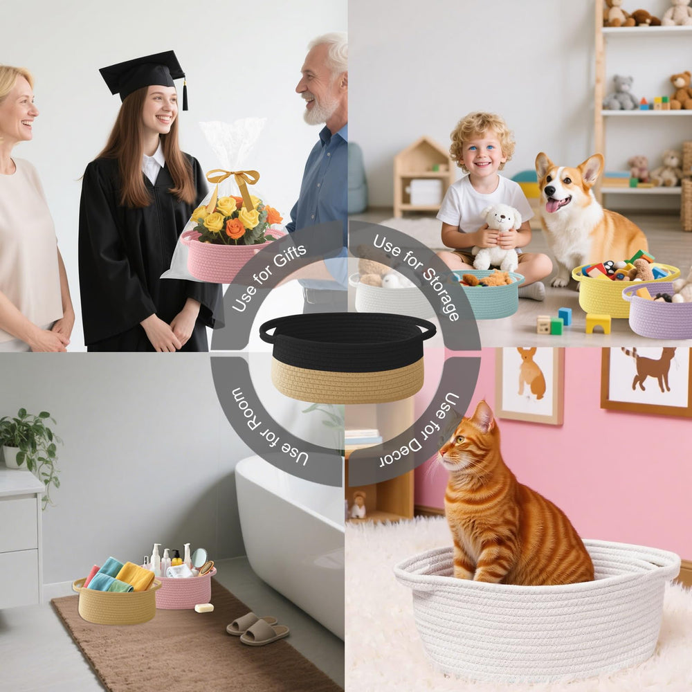 HZFTJOY kitchen counter storage basket holds essentials within quick reach.