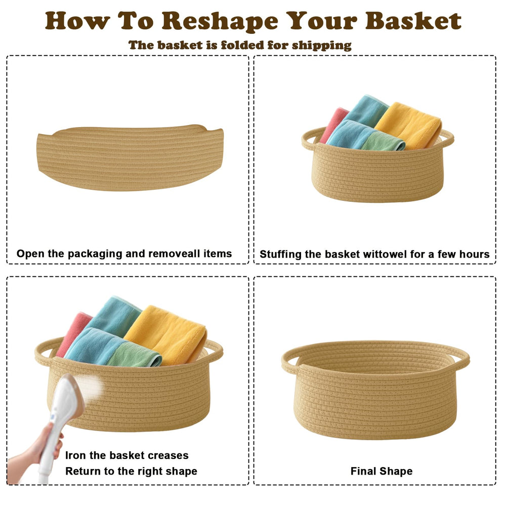 HZFTJOY machine-washable fabric basket maintains crisp texture after washing.