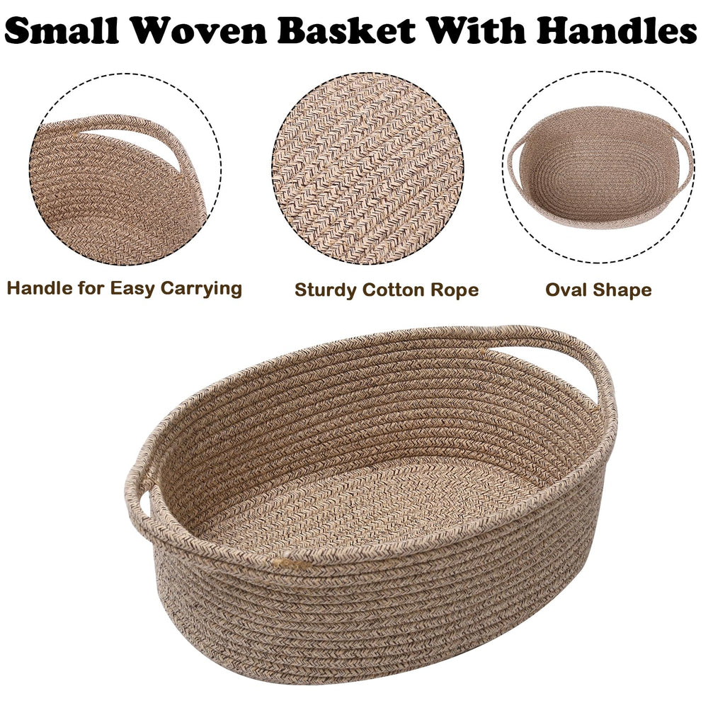 HZFTJOY mixed brown woven basket adds warm decor and tidies spaces