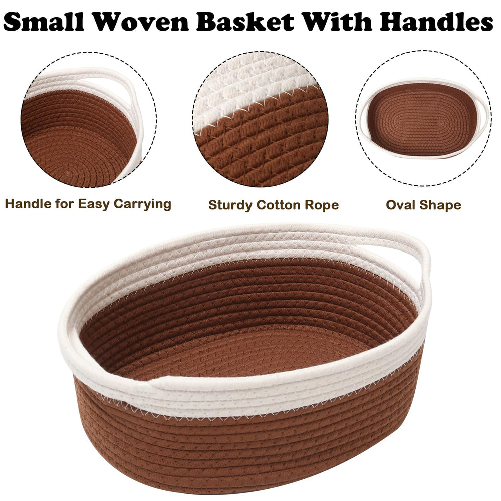HZFTJOY multi-purpose storage basket keeps snacks, remotes, magazines tidy.