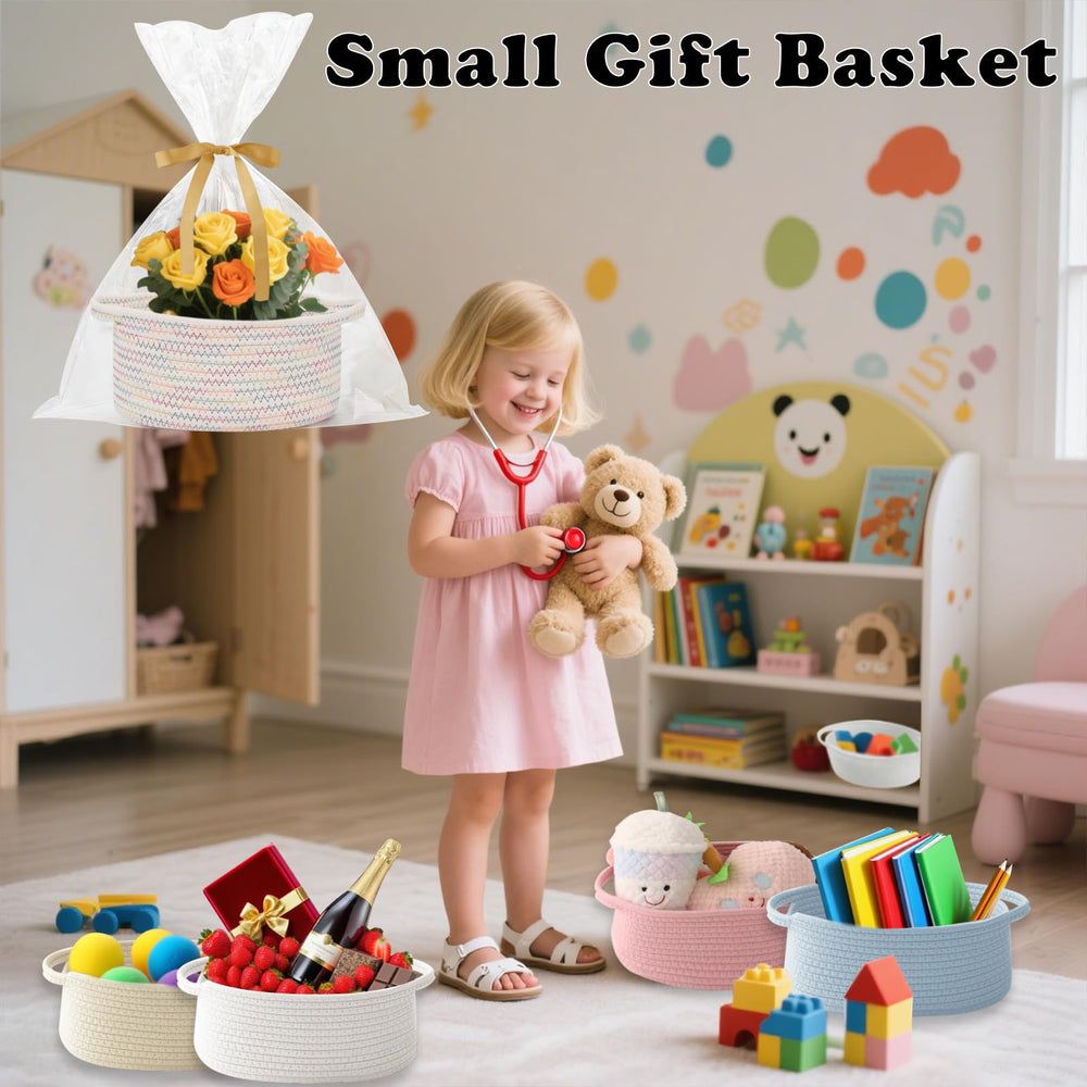HZFTJOY multi-purpose storage basket keeps snacks and remotes neatly.
