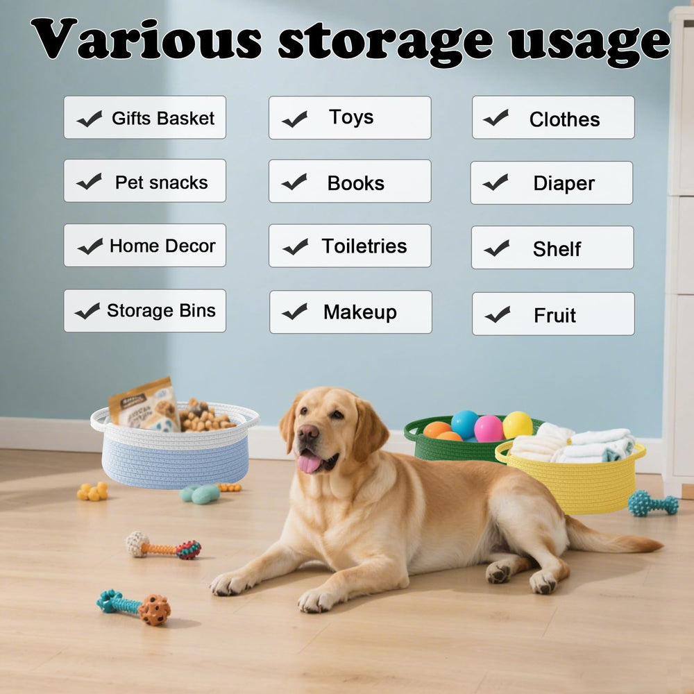 HZFTJOY multi-purpose storage basket for snacks, remotes, books