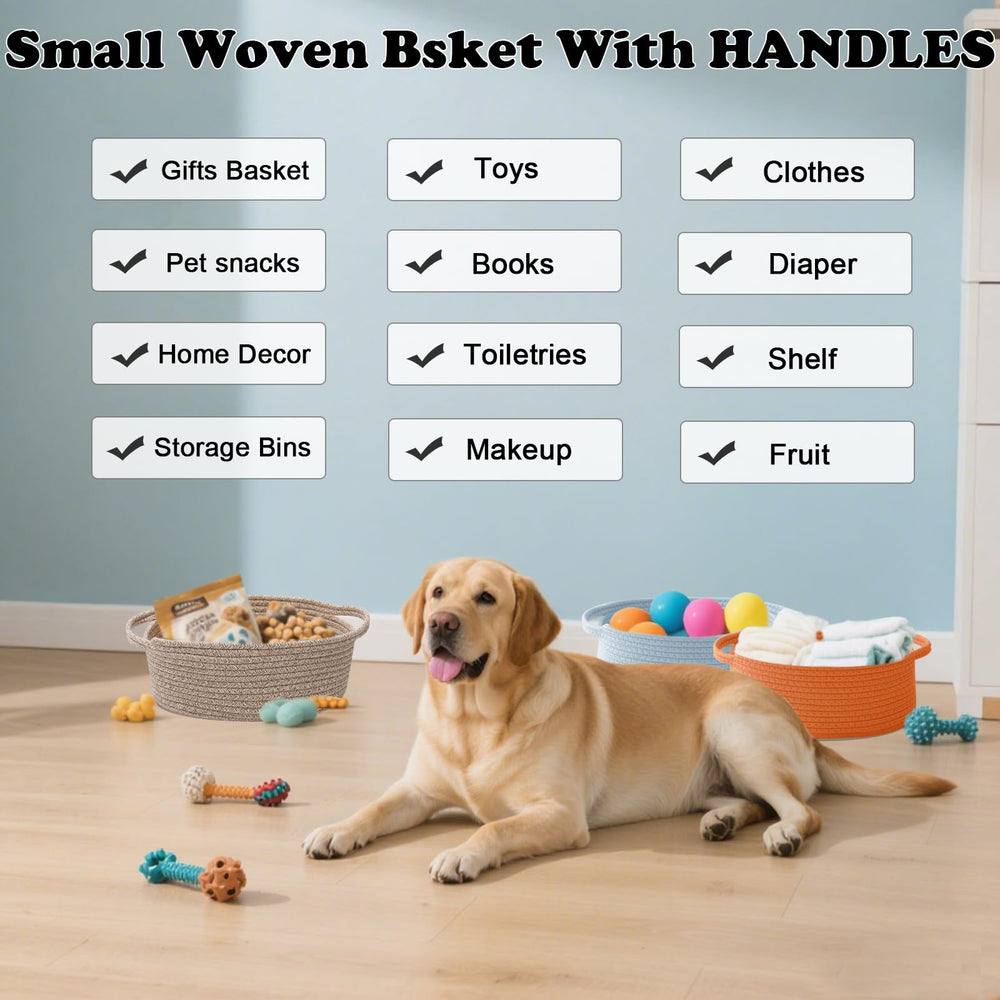 HZFTJOY multi-purpose storage basket keeps snacks, remotes, and books organized