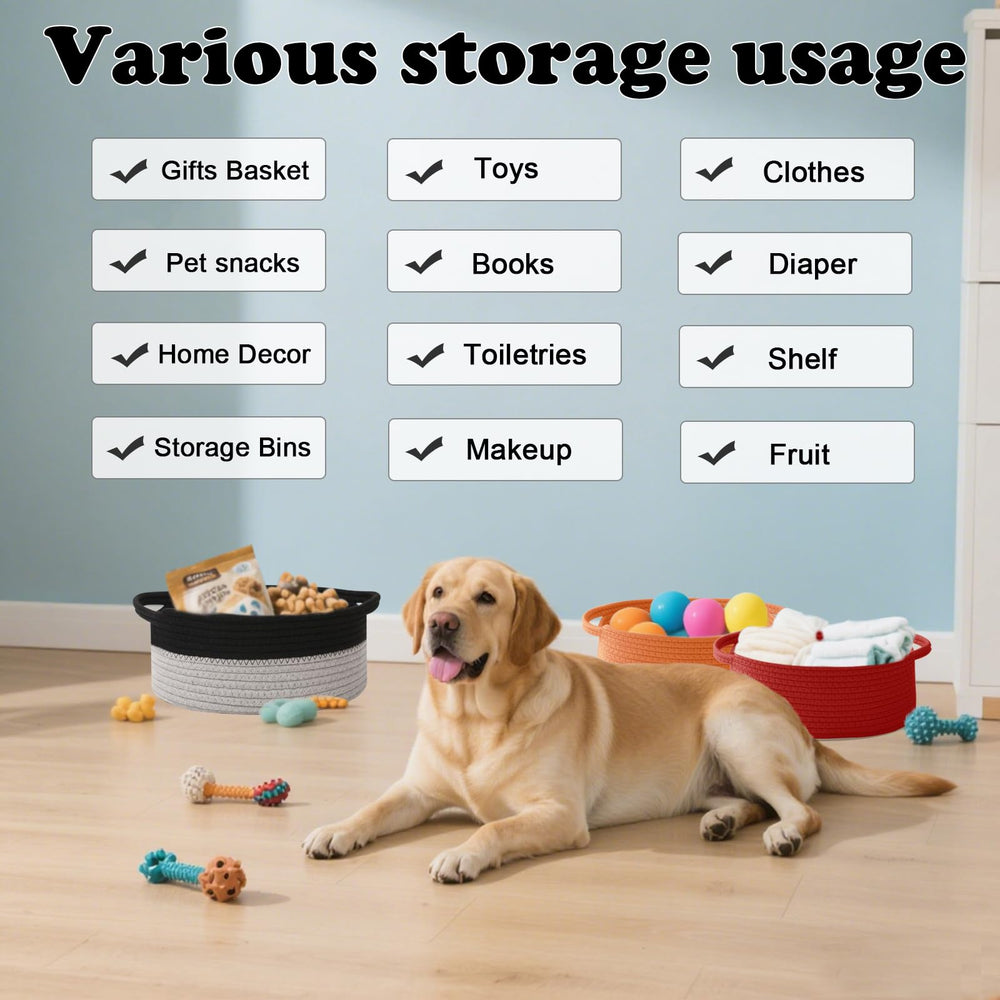 HZFTJOY multi-purpose storage basket for shelves, drawers, and displays