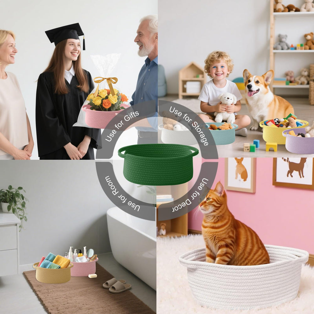 HZFTJOY remote, books, and toiletries basket for quick access