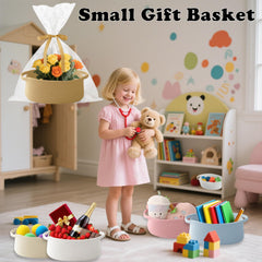 HZFTJOY ribbon-detail basket, enhances gift presentation and charm.