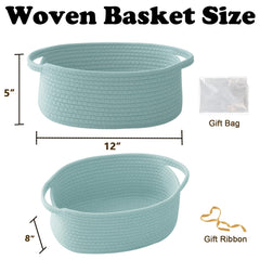 HZFTJOY rope-woven basket with handles enhances storage appeal while keeping items organized.