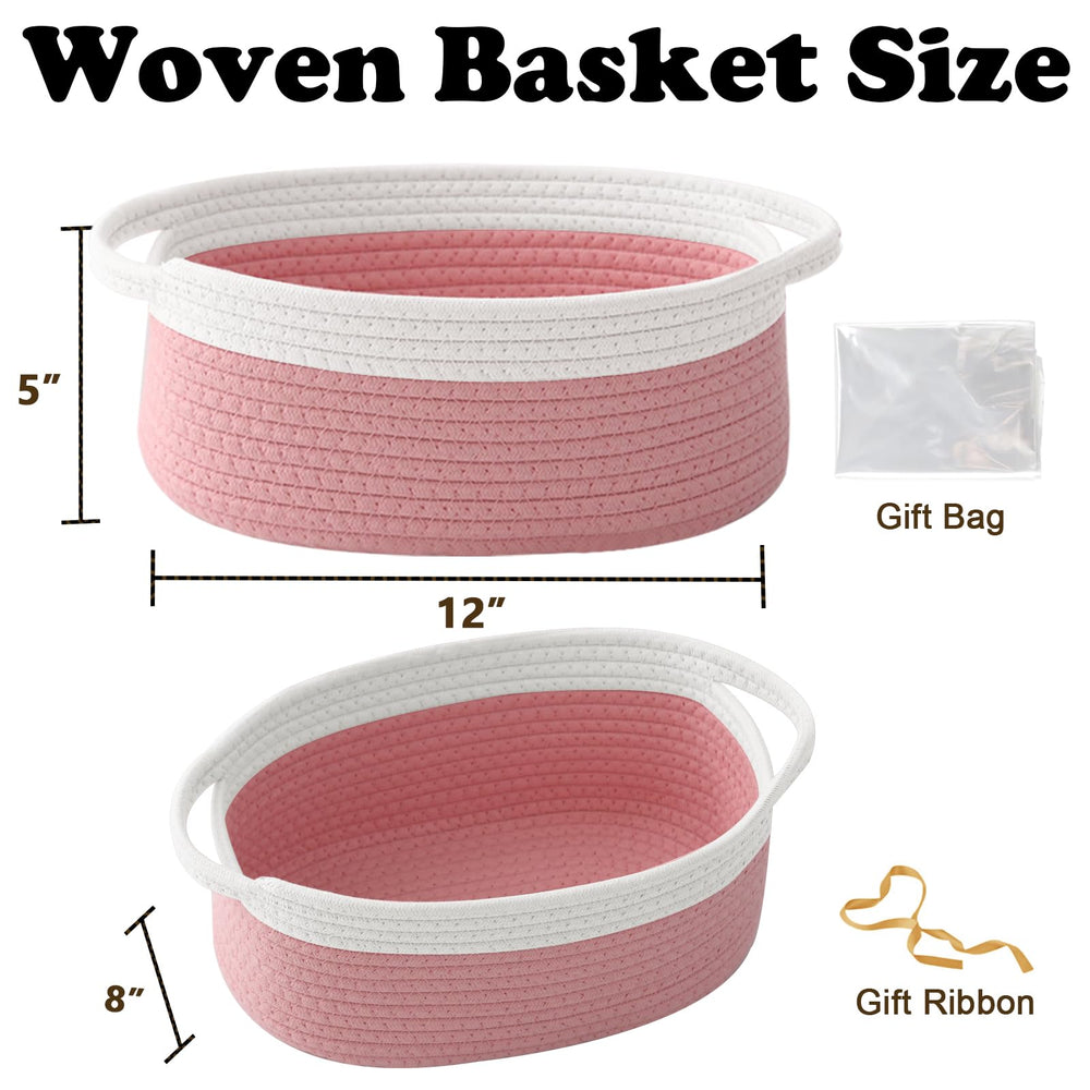 HZFTJOY small rope-woven basket side view showing craftsmanship