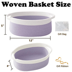 HZFTJOY small rope woven basket, durable storage for cosmetics and small essentials.