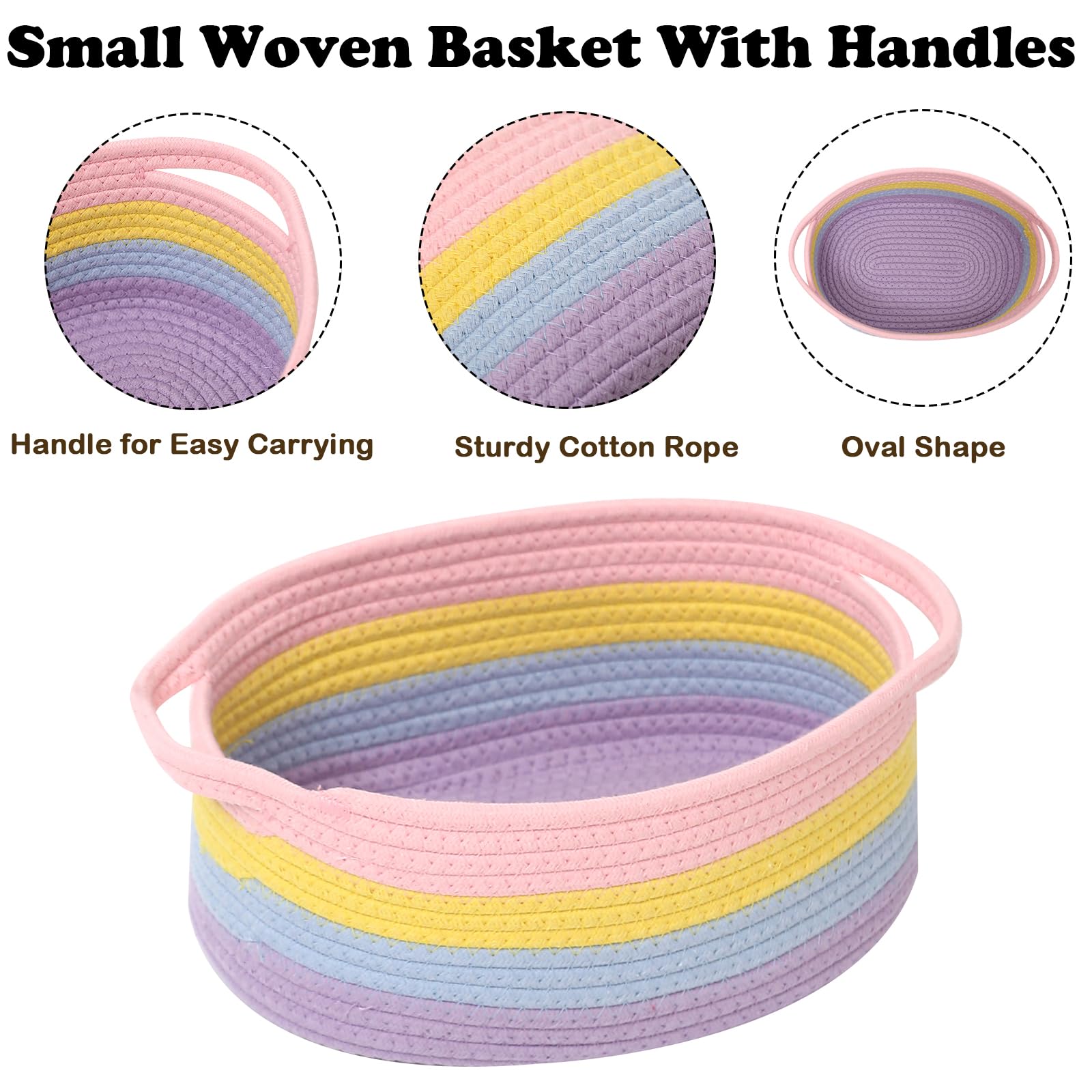 HZFTJOY Small rope-woven basket designed for everyday organization.