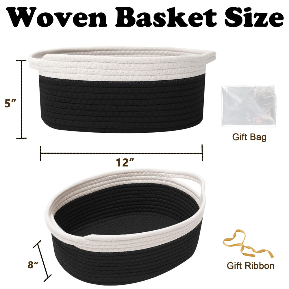 HZFTJOY small rope-woven storage basket offers tidy spaces