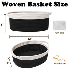 HZFTJOY small rope-woven storage basket offers tidy spaces
