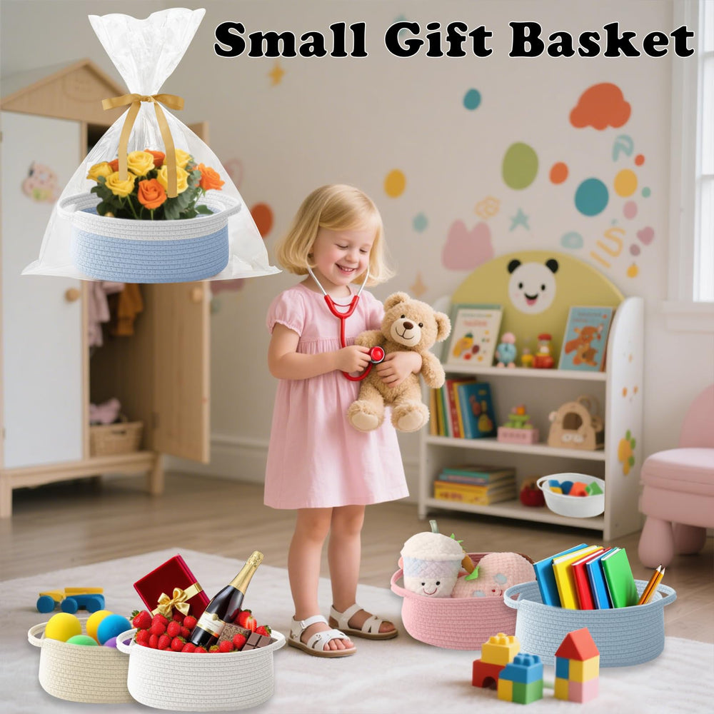 HZFTJOY storage basket with handles for easy carrying