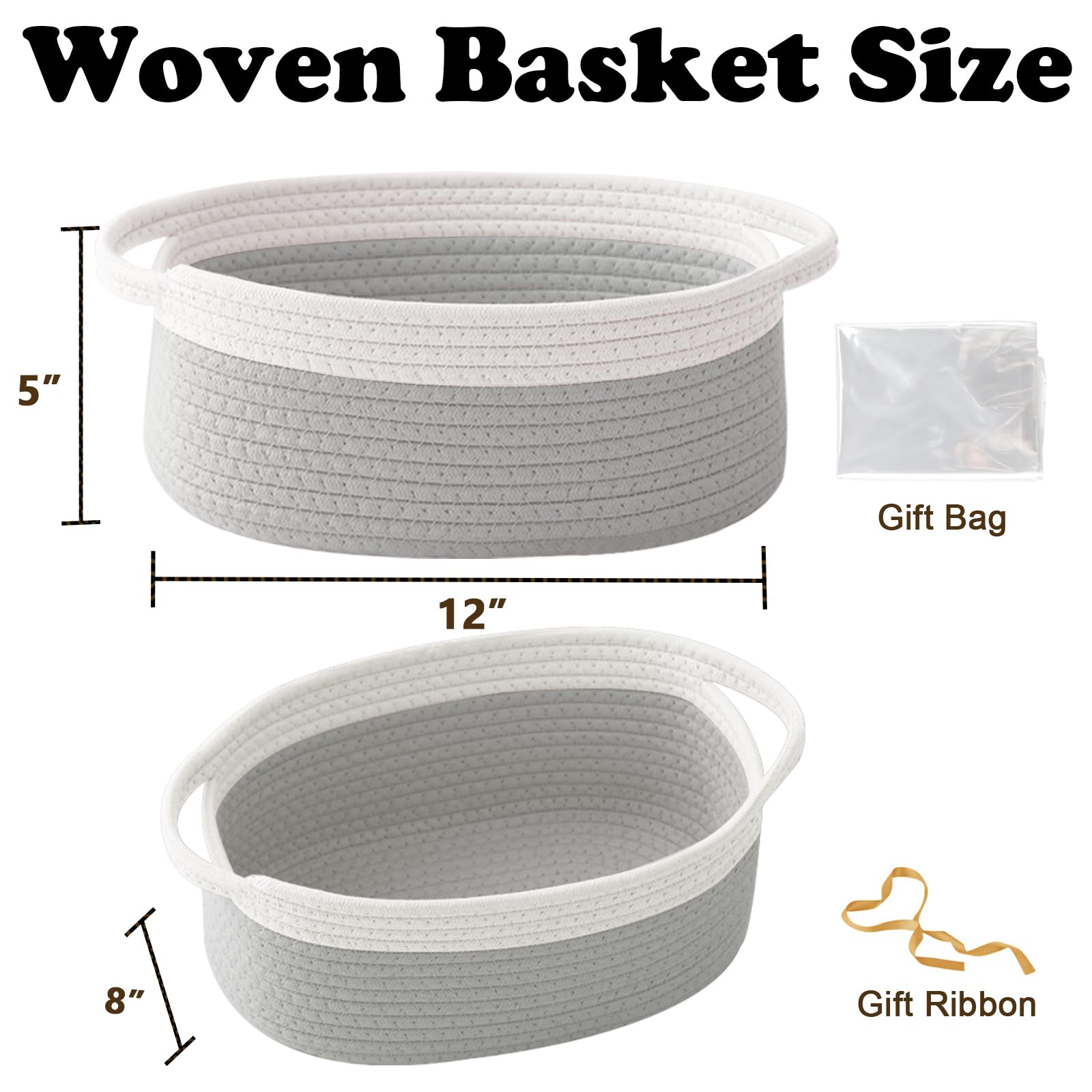 HZFTJOY storage basket with handles keeps items organized and accessible