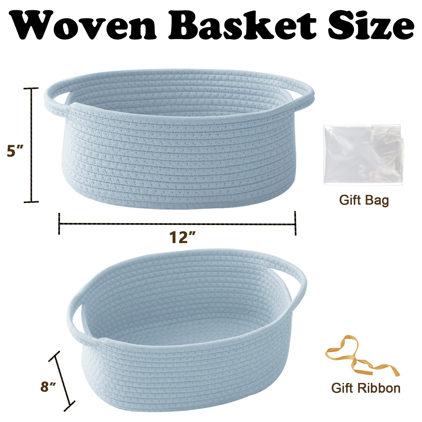 HZFTJOY woven basket handles durable rustic charm for organized items.