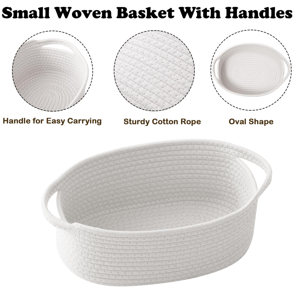 HZFTJOY woven basket with gift bag, ready for gifting and tidy shelves.