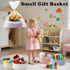 HZFTJOY woven storage basket, versatile for living room or nursery organization.