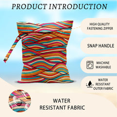 HZMLYDJ Wave Wet Bag in a suitcase, maximizing travel organization.