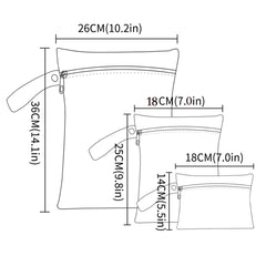 HZNOO wet-dry bag set medium is perfect for daily baby essentials