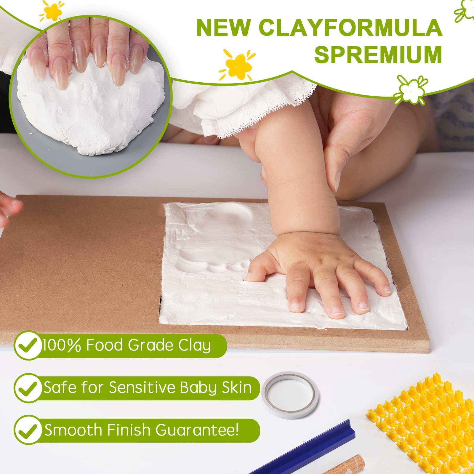 Hzorille wood frame with acrylic glass protects your newborn memory beautifully.