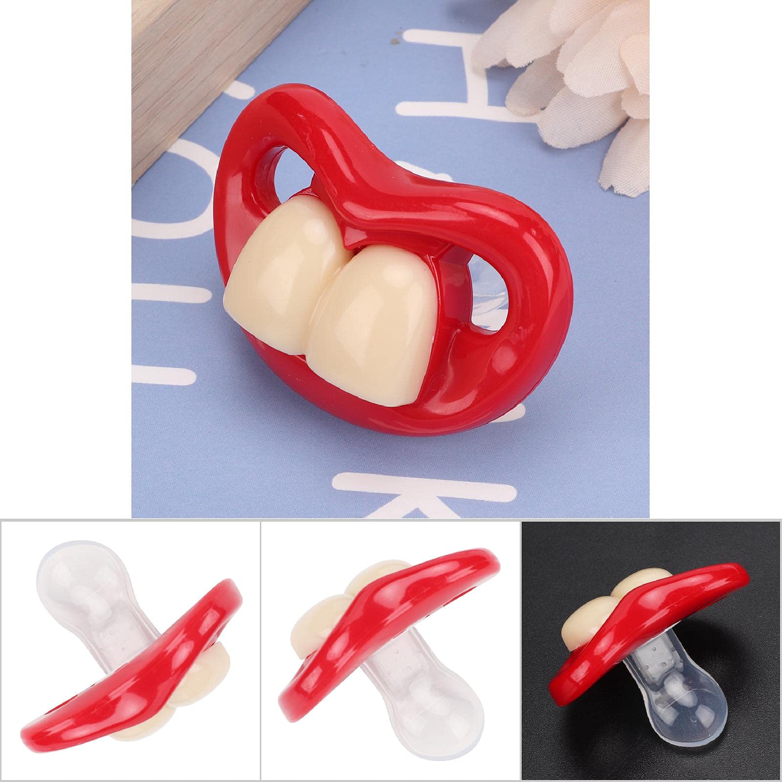Hztyyier ergonomic pacifier on-face curve reduces friction for comfort